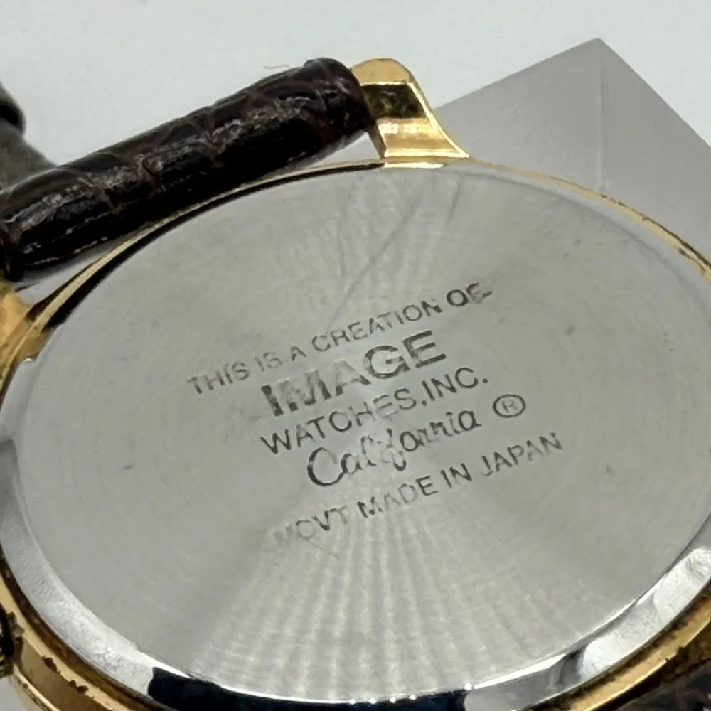 Alfred Hitchcock‎ Logo Image Watches Inc California Japan Movt Gold Tone Watch